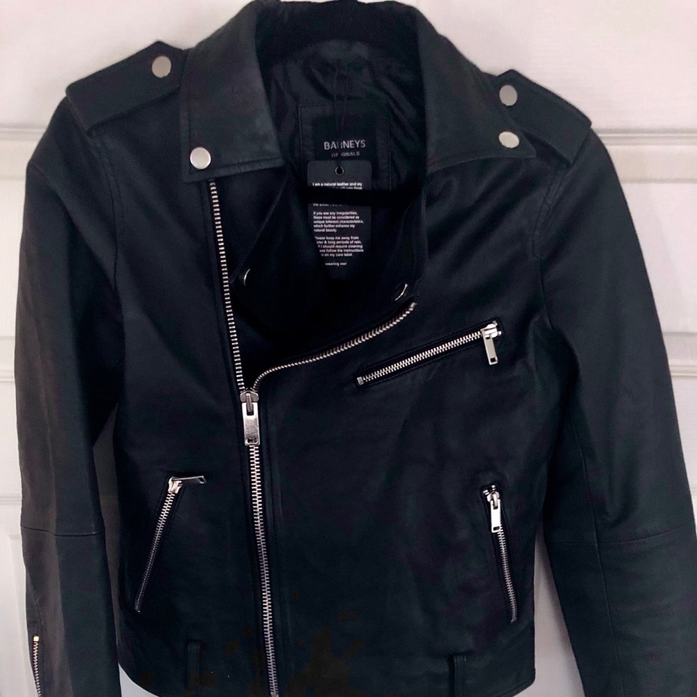 Barney’s Originals Genuine Leather Biker Jacket